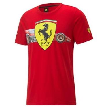 Imagem de Camiseta Puma Ferrari Race Heritage Big Shield Masculino - Vermelho-Masculino