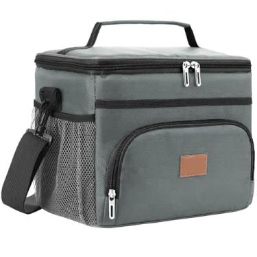 Imagem de Bolsa Termica Cooler Bebida Petisco Praia Camping Lancheira Mantem Temperatura - 15 L (CINZA)