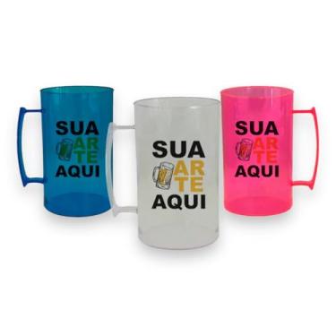 Imagem de 150 Caneca de Acrílico Personalizada com sua Arte, Tema, Logo Ideia 500ml