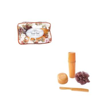 Imagem de Kit Para Viagem Nécessaire De Plástico Com 04 Peças E Alça