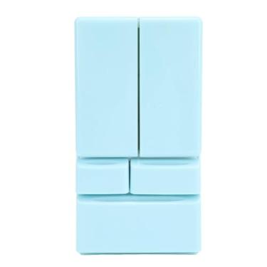 Imagem de Geladeira para Casa de Bonecas Em Miniatura, Brinquedo Realista de Modelo de Porta Dupla para Casa de Boneca, Jogo de Fantasia Com Design Detalhado e Requintado (Céu azul)