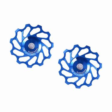 Imagem de 2 Peças Polia Cerâmica Liga de Alumínio Desviador Guia Rolo Peça Acessório Bicicleta (11T)