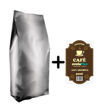 Imagem de Embalage+etiqueta Personalizada 16x29 Café Moído 500g  250ud - Evolufl