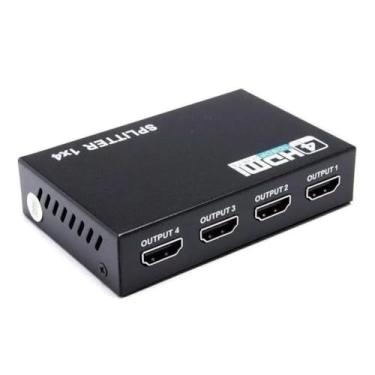Imagem de Distribuidor Splitter HDMI 1x4 Full HD 1080p 3D HDTV 1.4, 1 Entrada e 4 Saídas