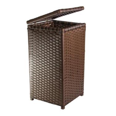 Imagem de Cesto de Roupa Fibra Sintética Tipo Vime Junco 45 Litros 30x30x60 - ar