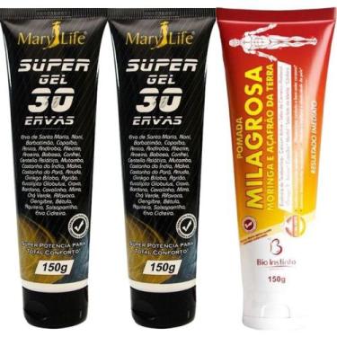 Imagem de Kit 2 Super Gel 30 Ervas 150G + 1 Pomada Milagrosa 150G - Bio Instinto