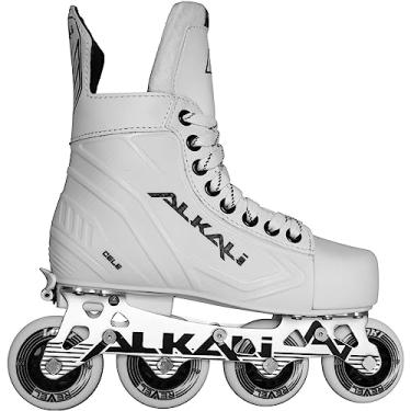 Imagem de Patins inline de hóquei Alkali Cele Ajustáveis para idosos e jovens, modelo novo, patins JR 2-5 (tamanho 18 a 21)