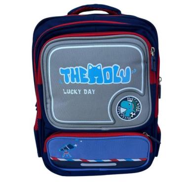 Imagem de Mochila infantil juvenil escolar menino e menina desenha com bolso esp