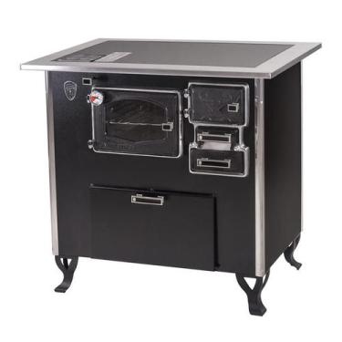 Imagem de Fogão A Lenha C Forninho C Cx Esquerdo Preto Vidro Cer Nº2 - Fornos Pi