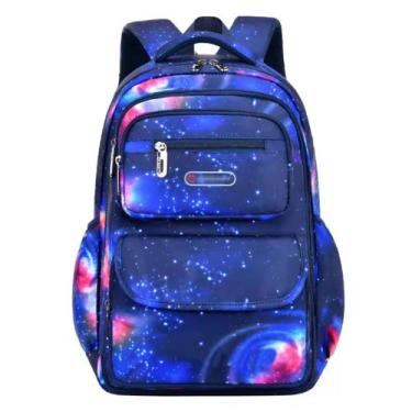 Imagem de Mochila Escolar Grande Infantil Menino Bolsa De Costas Espaço Tablet N
