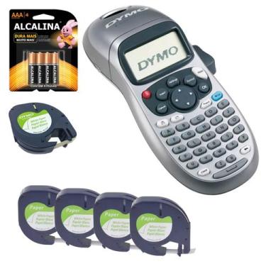 Imagem de Rotulador Eletrônico Letratag Lt100h PRATA C/ 5 Fita 4 Pilha - DYMO