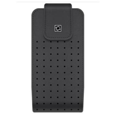 Imagem de Bolsa de couro Cellet Teramo compatível com Apple iPhone 11 X S X 8 7 6 Samsung Galaxy S20 S10 S9 S8 S7 e mais (compatível com capa fina) Dimensões: 5,5 polegadas (C) / 2,9 polegadas (L) / 0,49 polegadas (L)