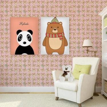 Imagem de Papel de Parede Infantil Ursinho Divertido - CasaH