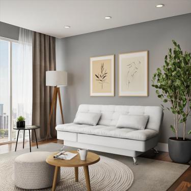 Imagem de Sofá-Cama Casal 3 Lugares Antônia Corino Branco
