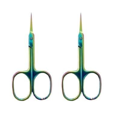 Imagem de Tesoura De Manicure De Aço Inoxidável Profissional Cutícula Removedor 