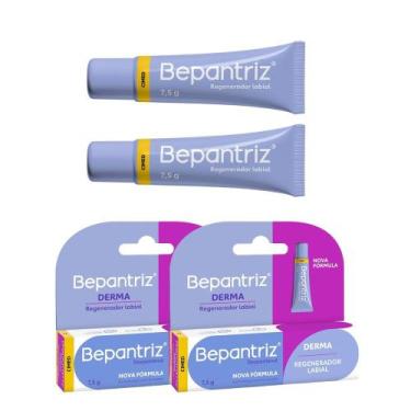 Imagem de Kit 2 Creme Labial Bepantriz Derma Regenerador Labial 7,5ml