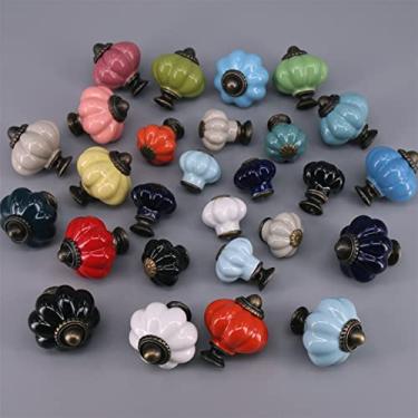 Imagem de Puxador de armário de cerâmica, design de puxador de gaveta Puxador de porcelana Puxador de porta de armário Puxador de móveis 1 peça (U)