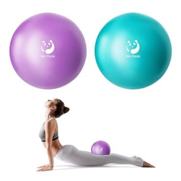 Imagem de Slim Panda Bola de Pilates, pequena bola de exercícios de 22 cm, mini bola de ioga anti-explosão para estabilidade, treino, barra, força do núcleo, fisioterapia, equilíbrio, alongamento