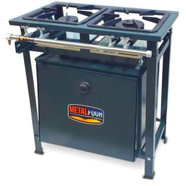 Imagem de Fogão Industrial 2 Bocas 1QS 1QD Baixa Pressão P5 com Forno 57L de Pis