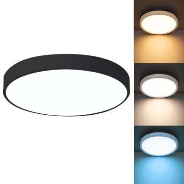 Imagem de Luminaria Plafon Sobrepor Moderno Led 3 Tons Sala Quarto Residencial D