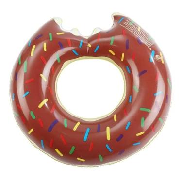 Imagem de Boia infantil Inflável Rosquinha Donut Piscina para Crianças de 0 a 6 anos (Marrom)