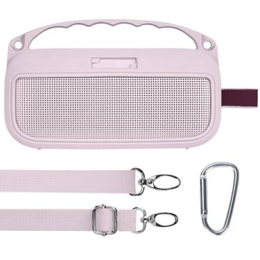Imagem de Lebakort Capa de silicone de 2ª geração compatível com alto-falante portátil Bose SoundLink Flex 2ª geração/SoundLink Flex (capa rosa petal)