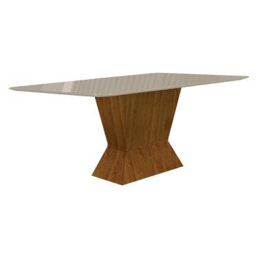 Imagem de Mesa De Jantar Larissa 180x90 Freijó Off White - Leifer Móveis
