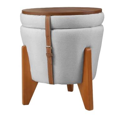 Imagem de Puff Multiuso Luxo Assento Sala TV 3 em 1 Baú e Mesa de Centro (Prata)