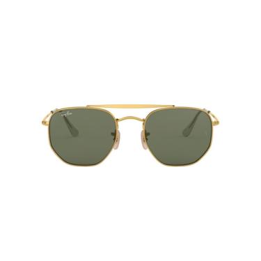 Imagem de Óculos de Sol Ray-Ban Hexagonal Marshal RB 3648 Verde Total e armação Dourada 54