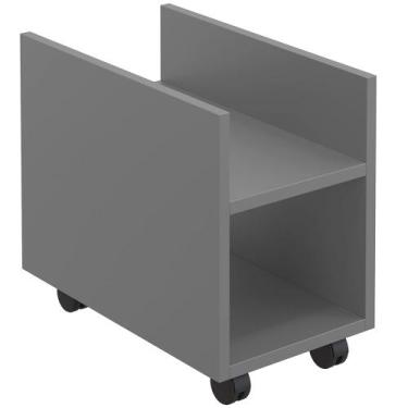 Imagem de Suporte Para Cpu E Nobreak Com Rodízios Guide L03 - Lyam Decor, Cinza