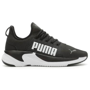 Imagem de PUMA Tênis masculino Softride Premier sem cadarço de malha de inverno estilo de vida, Preto/branco, 42