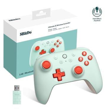Imagem de 8Bitdo Ultimate 2C Wireless Controller (Hall Effect Joystick Update) for Windows PC and Android, with 1000Hz Polling Rate, Remappable L4/R4 Bumpers, Rumble Vibration and Turbo Function (Mint)