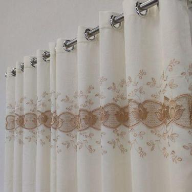 Imagem de Cortina Quarto Sala Apartamento Luxo Bordada Guipir 1,80x2,00 - Salvat