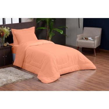 Imagem de kit edredon solteiro dupla face 4 peças varias cores - theovitex enxov