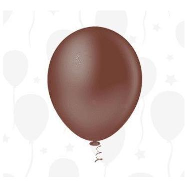 Imagem de BALÃO LISO REDONDO - PIC PIC Nº 08 - MARROM - Pacote com 50 unidades