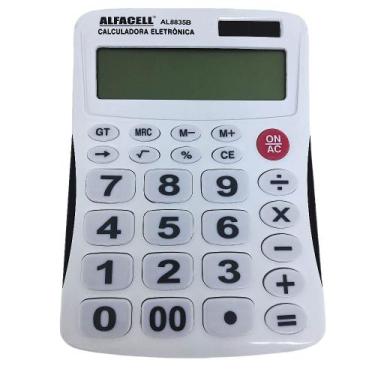 Imagem de Calculadora 12 dígitos AL-8835B Alfacell, Branco