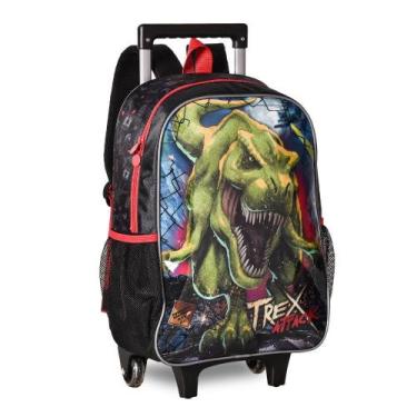 Imagem de Kit Mochila De Rodinhas T-Rex Attack Preto Clio Tx3507K