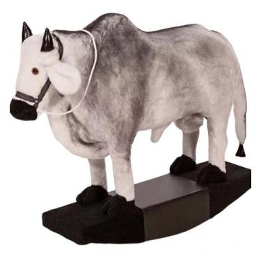 Imagem de Boizinho Touro De madeira e Pelúcia De Balanço Menina/menino - Império