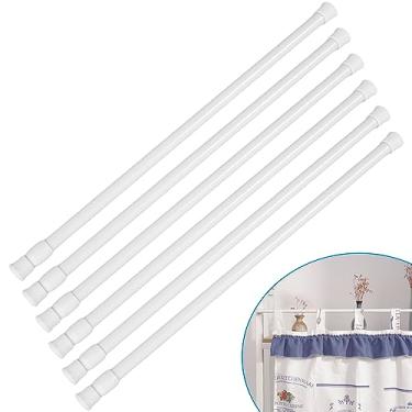 Imagem de 6 barras de segurança para janela, fechadura de porta de vidro deslizante ajustável com pontas de borracha antiderrapantes, barra de segurança para porta deslizante, barras de segurança para janelas