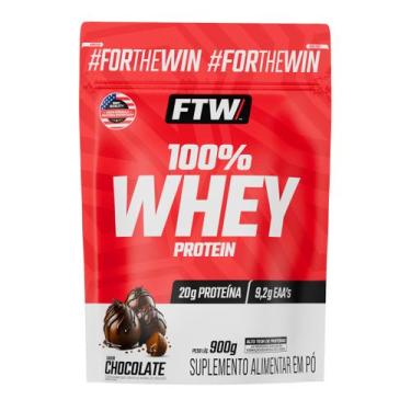 Imagem de Whey Protein 100 Concentrado Refil 900g Sabor Chocolate FTW, Chocolate