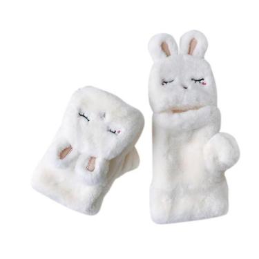 Imagem de Moda Feminina Inverno Lovely Warm Flip Over Thickening Rabbit Plush Gl