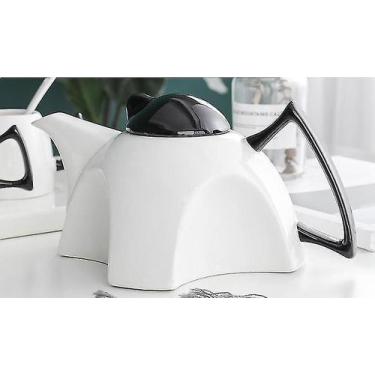 Imagem de Xícaras de chá de café conjunto de chá nórdico com bandeja bule de cer