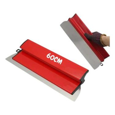 Imagem de Desempenadeira Lisa 60cm Aço Inox  Acabamento Perfeito em Massa Corrid