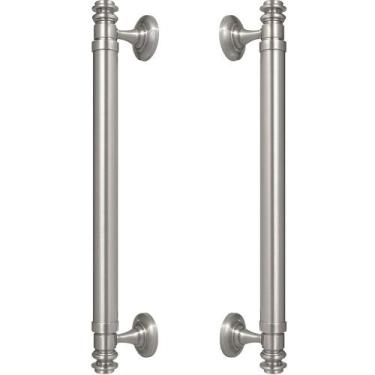 Imagem de Puxador Duplo Porta Pivotante Correr Rústico Davinci 450mm Níquel Esco