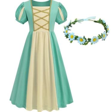 Imagem de Traje Adorável Vestido Medieval Renascentista de Sereia Girl 4T - Love