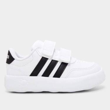 Imagem de Tênis Infantil Adidas Breaknet, Branco, Preto, 20