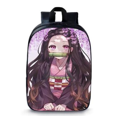 Imagem de Mochila Pré  Escola Pequena Creche Escolar Infantil Mangá Anime Geek S