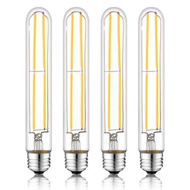 Imagem de Lâmpada LED NOVELUX T10 6W 800LM 3000K branca quente E26, pacote com 4