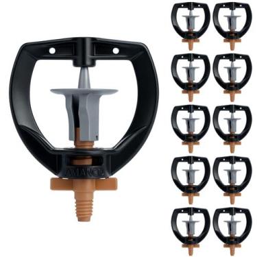 Imagem de Kit 10 Microaspersores Bailarina MF2 76 LPH Horta Jardim  Irrigação Un