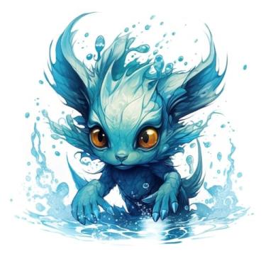 Imagem de Adesivo de Parede Anime Monstros Fofinhos Decoração Infantil Kyndrin HD Digital 30x30cm